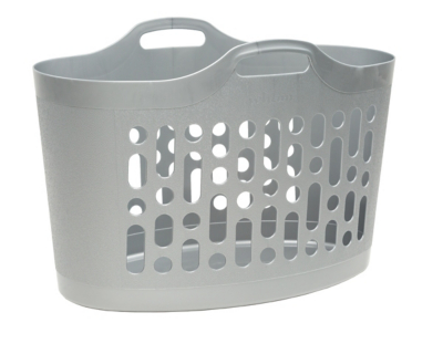 grey laundry basket