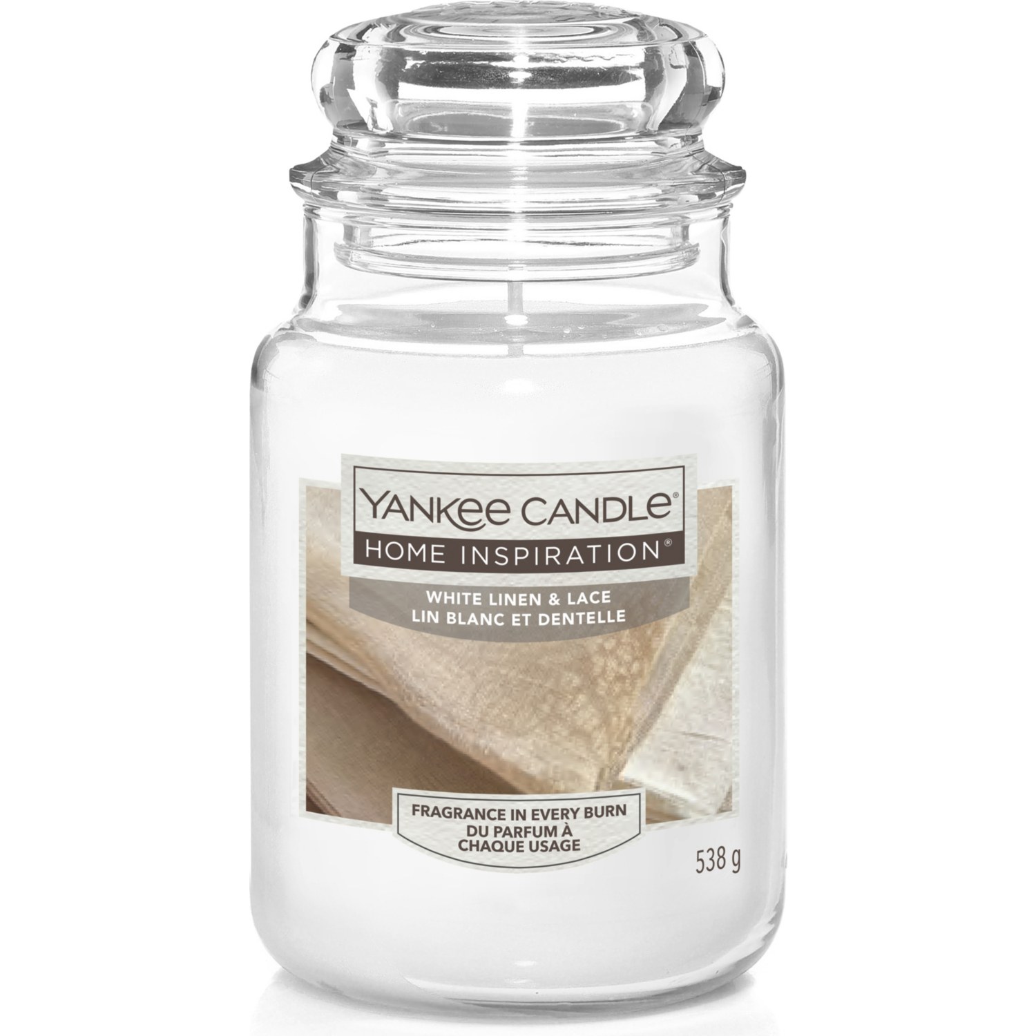 Yankee Candle Cream Large - White Linen And Lace