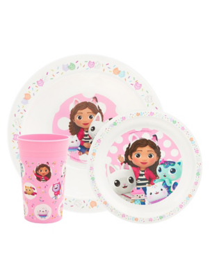 Gabby's Dollhouse 3pc Tableware Set Baby at ASDA