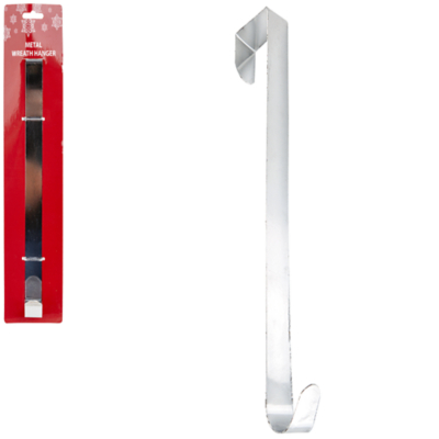 Christmas SilverTone Wreath Hanger Christmas at ASDA