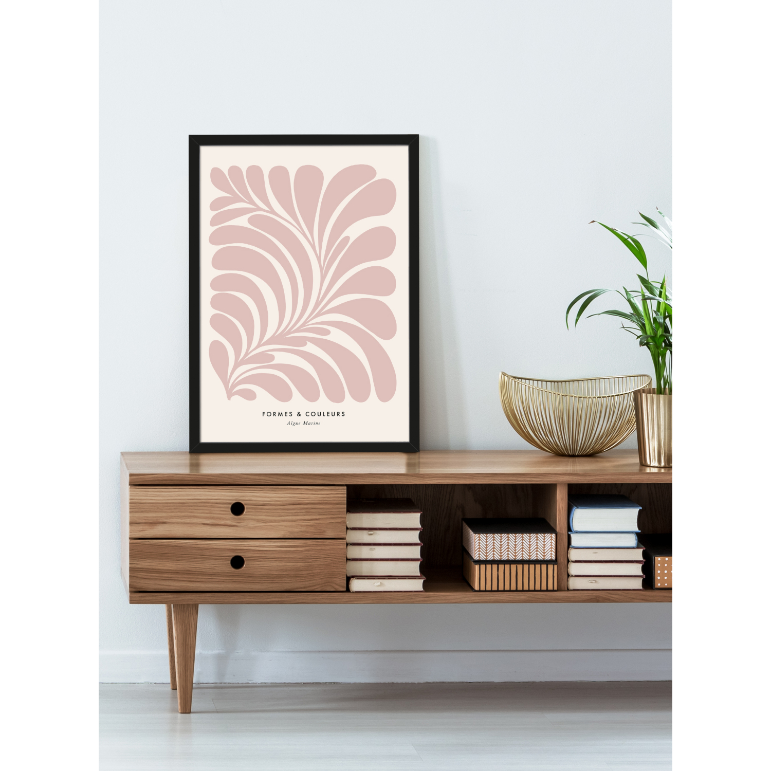 Lg Multi The Art Group - Dominique Vari 'Algue Marine- Pink' - A2 Print