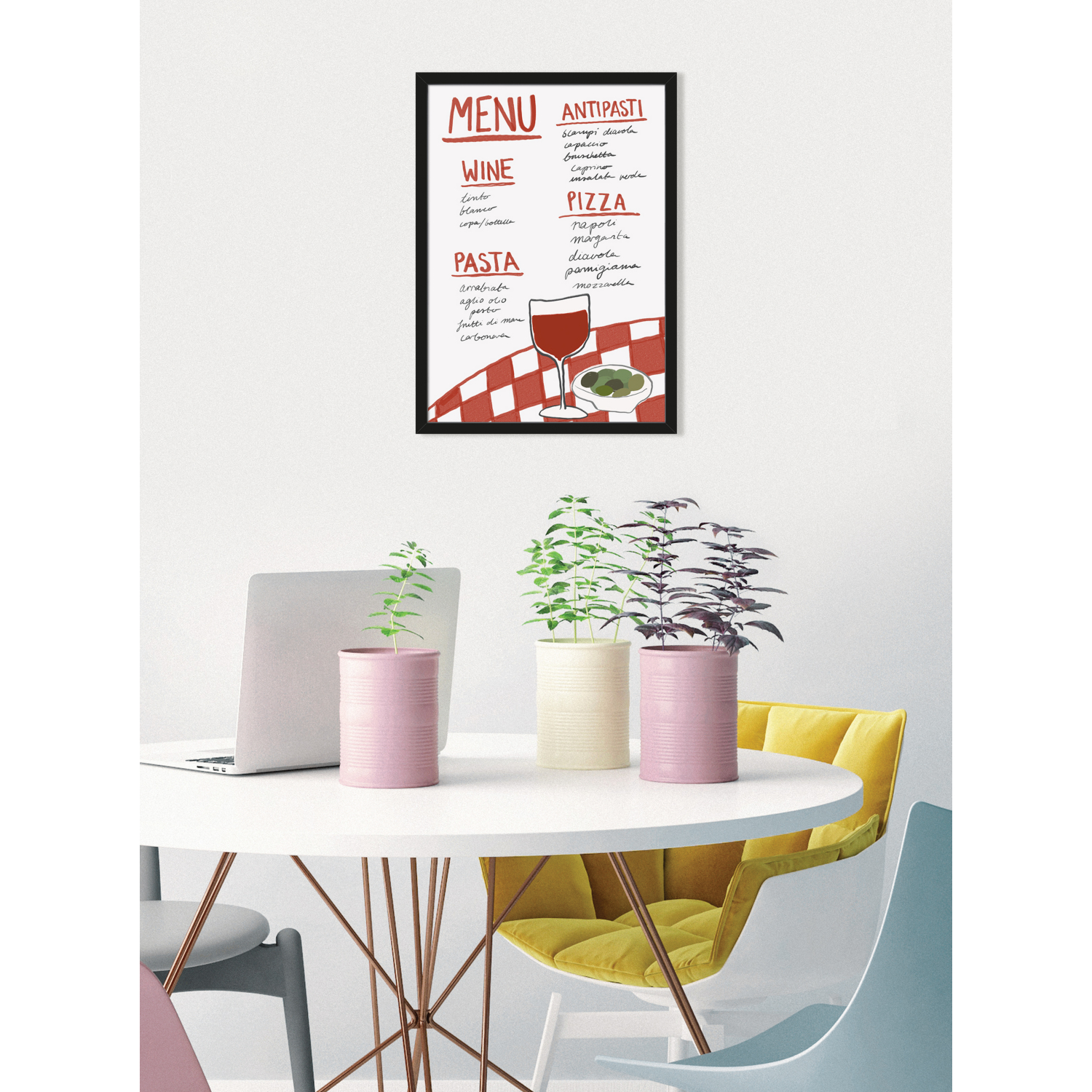 George Multi The Art Group - Athene Fritsch 'Italian Menu' A2 Print