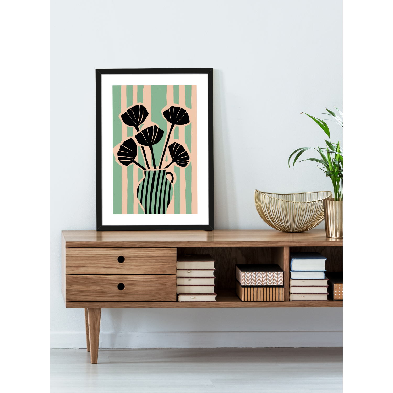 George Multi The Art Group - Treechild 'Striped Still Life No1' A2 Print