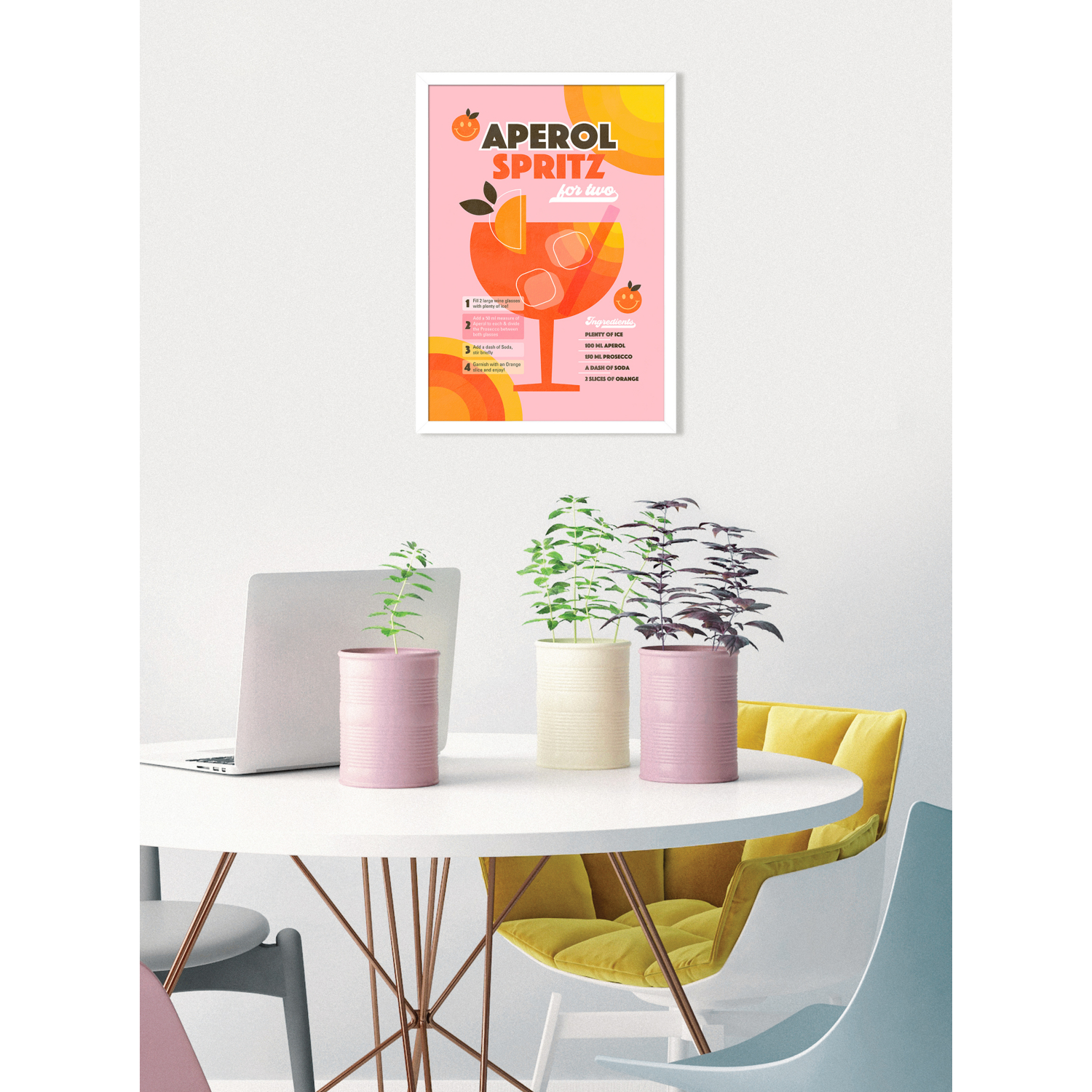 George Multi The Art Group - Dominique Vari 'Aperol Spritz' A2 Print