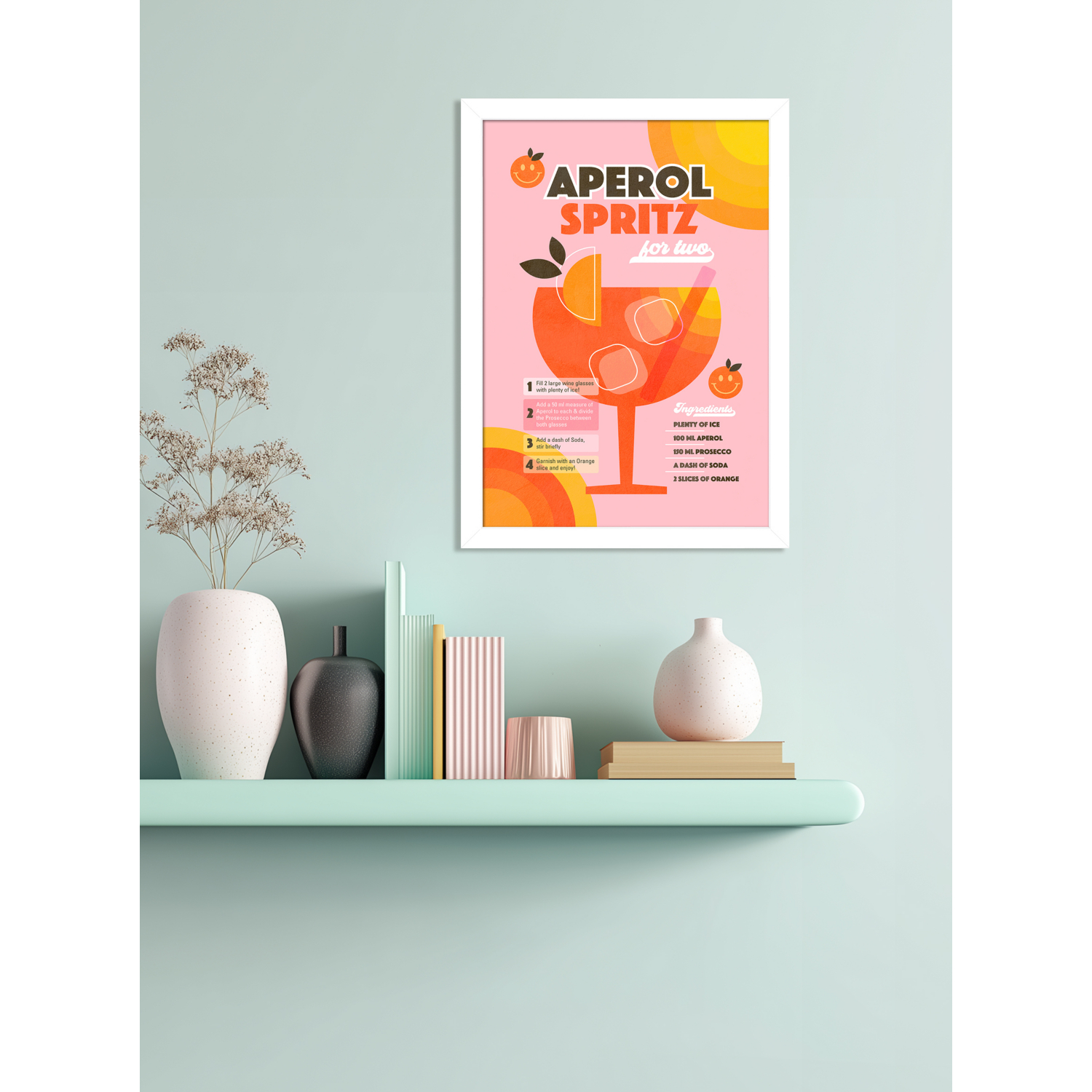 George Multi The Art Group - Dominique Vari 'Aperol Spritz' A3 Print
