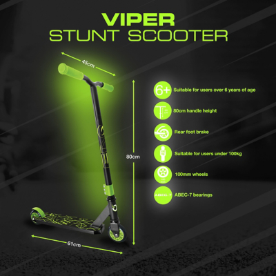 EVO Viper Stunt Scooter - Lime | Toys \u0026 Character | George at ASDA