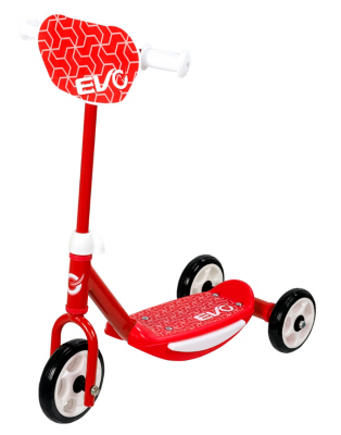EVO 3 Wheel Scooter Red Toys & Character at ASDA