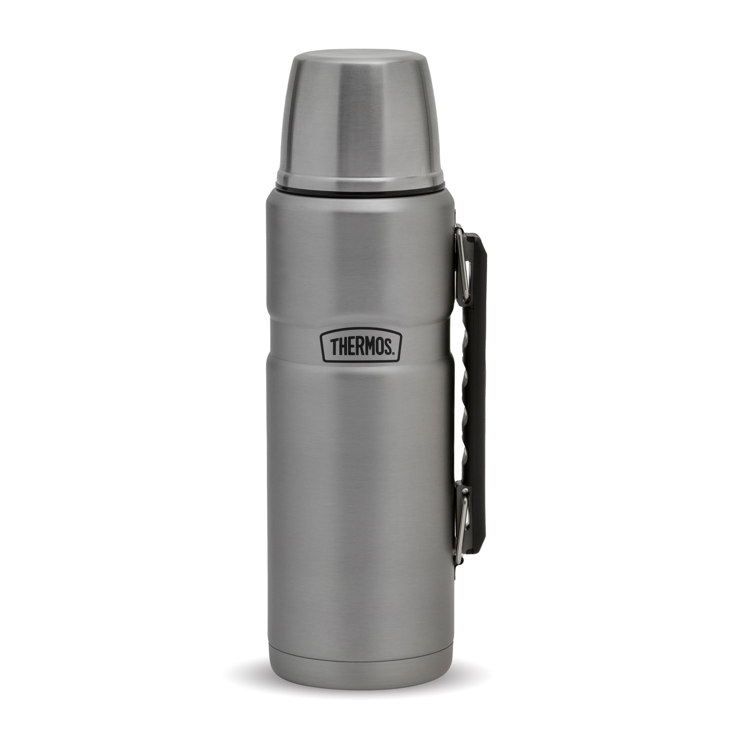 Thermos Silver Stainless King Flask - 1.2L
