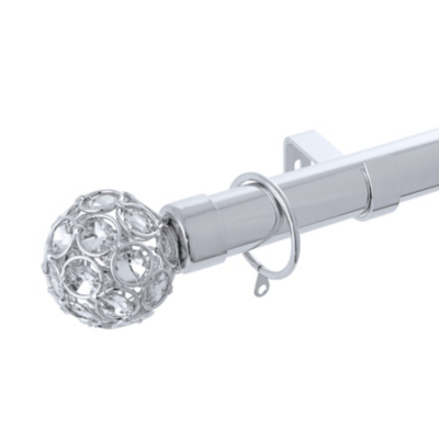 Nickel Extendable Curtain Pole Home