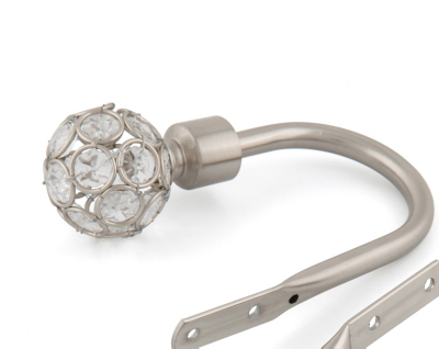 Brushed Steel Beaded Gem Curtain Holdbacks 2 Pack Home George