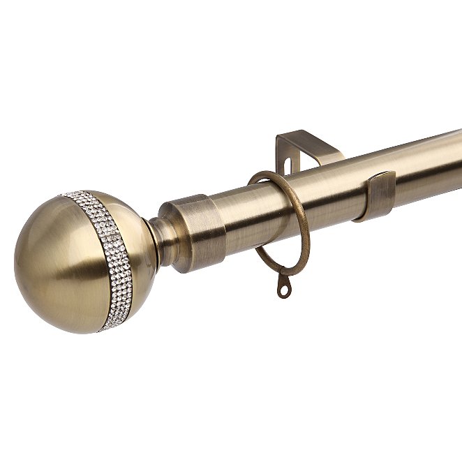 Includes Rods,Cylinder Finials,Brackets,Fitting sets BOOM JOG 16/19mm Diameter 70-120cm Extendable Curtain Pole Set with Nizza Finials. WHITE 28-48 Single Adjustable Curtain Rod without Ring.