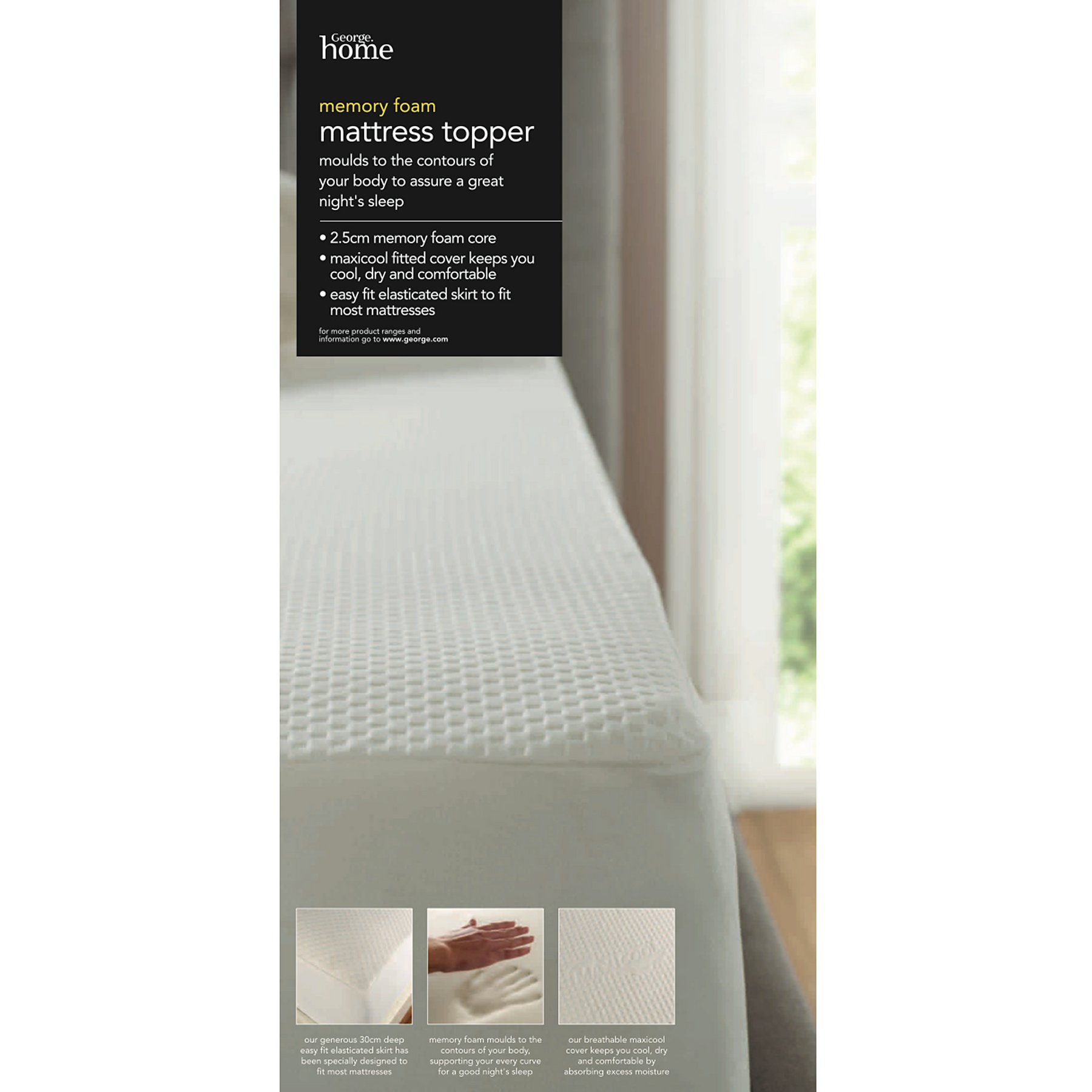 Memory Foam 9.9cm Mattress Topper Memory Foam 9.9cm Mattress Topper