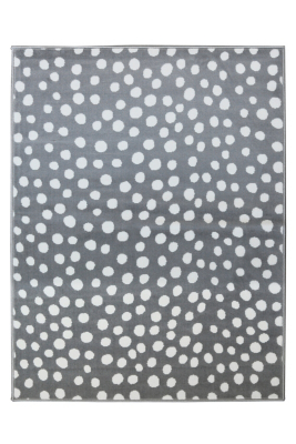 gray with white polka dots