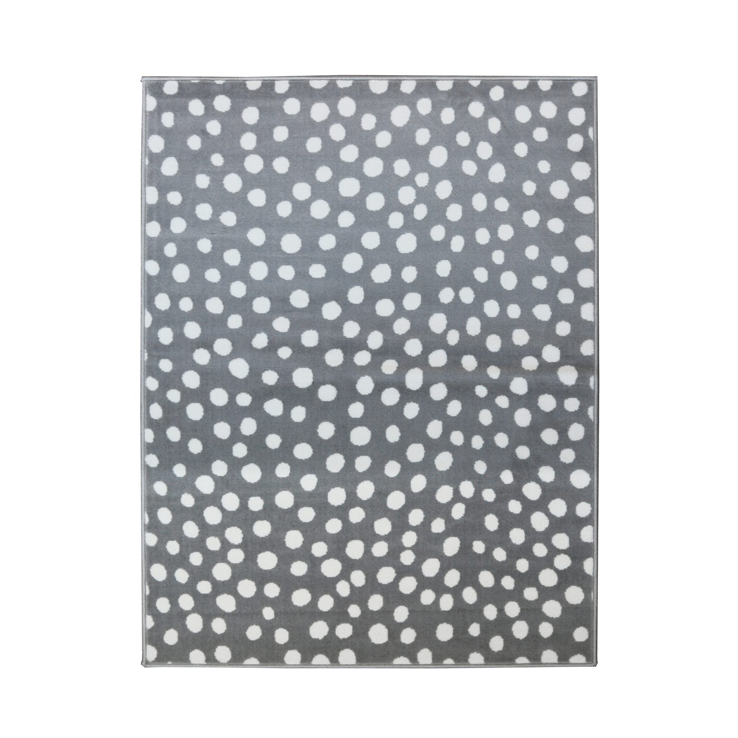 George Home White & Grey Maker Grey Polka Dot Rug
