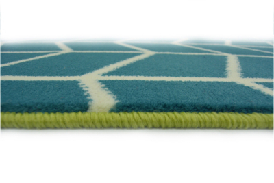 Homemaker Teal Bordered Chevron Rug Home & Garden at ASDA
