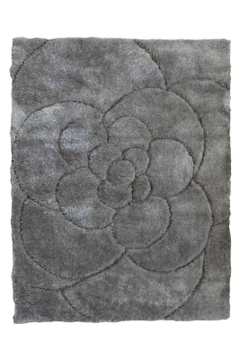 Grey Carved Flower Rug | Home | George at ASDA