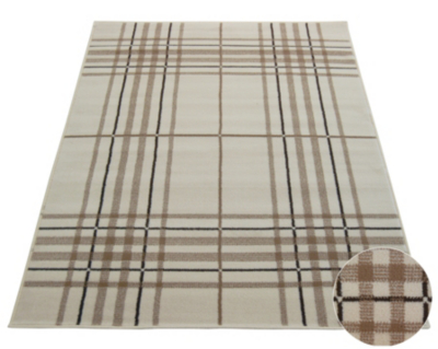 Homemaker Natural Check Rug 160 x 230cm Home & Garden