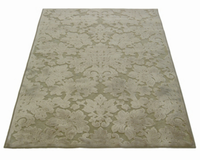 Homemaker Grey Cut Pile Damask Rug 100 x 140cm Rugs & Door Mats