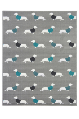 Grey Sausage Dog Rug | Home | George