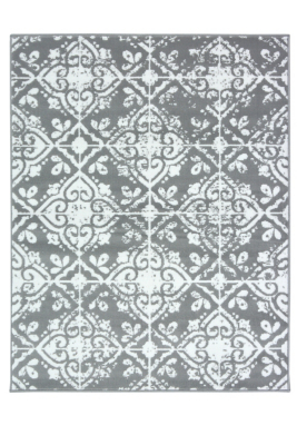 Grey Damask Rug Home at ASDA