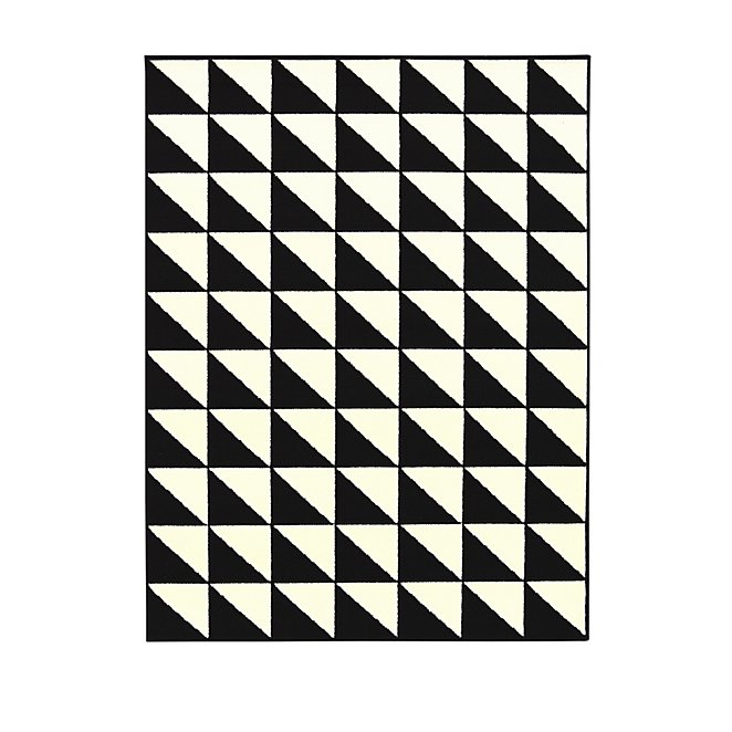 Monochrome Geometric Rug Home George, Black And White Geometric Rug