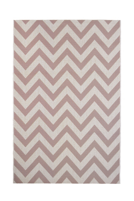 Pink Chevron Indoor & Outdoor Flatweave Rug Home at ASDA