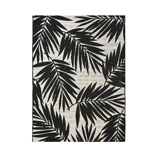 Black White Leaf Indoor Outdoor Rug, Red And White Chevron Outdoor Rug