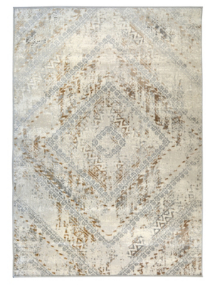 Homemaker Abstract Diamond Ochre Rug Home at ASDA