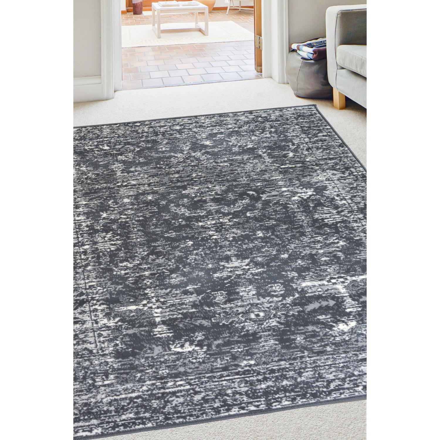 George Home Charcoal Grey Maker Charcoal Maestro Vintage Rug