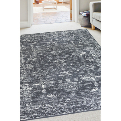 Homemaker Maestro Traditional Rug Charcoal 120X170Cm, Grey
