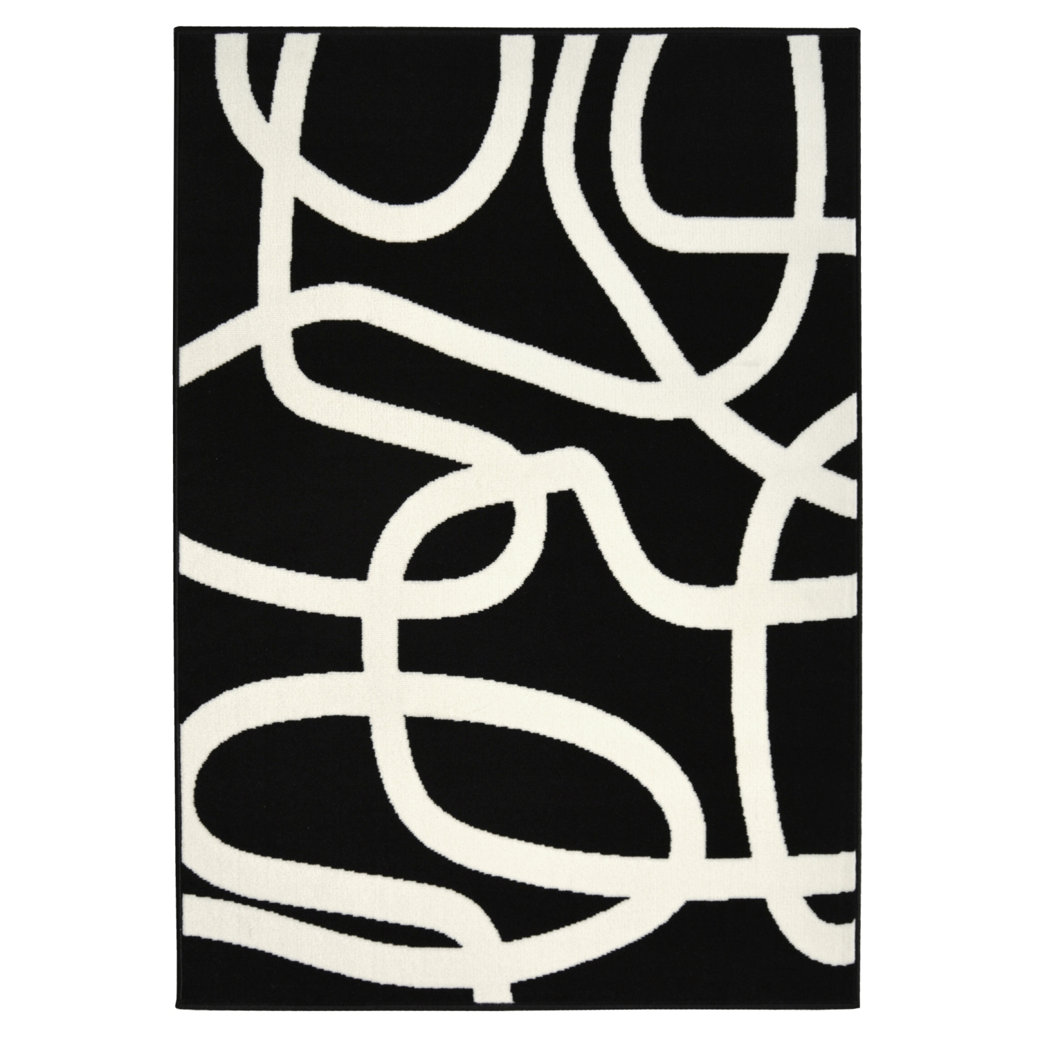 George Home Black Maker Squiggle Rug