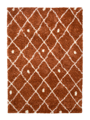 Homemaker Scandi Style Diamond Spot Shaggy Rug Home at ASDA