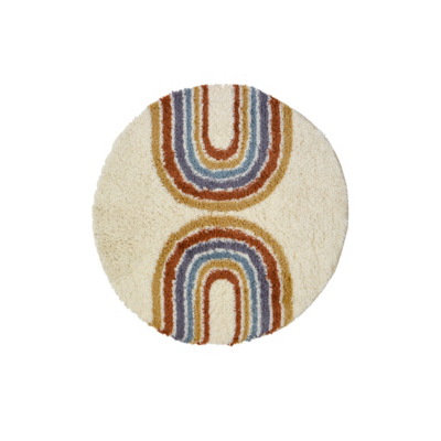 Snug Rainbow Multi 100cm Circle Rug, Multi