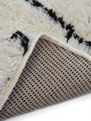 Homemaker Snug Zig-Zag Mono 100cm Circle Rug | Home | George at ASDA