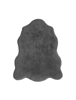 Homemaker Luxury Fur Shaped Rug Grey Home at ASDA