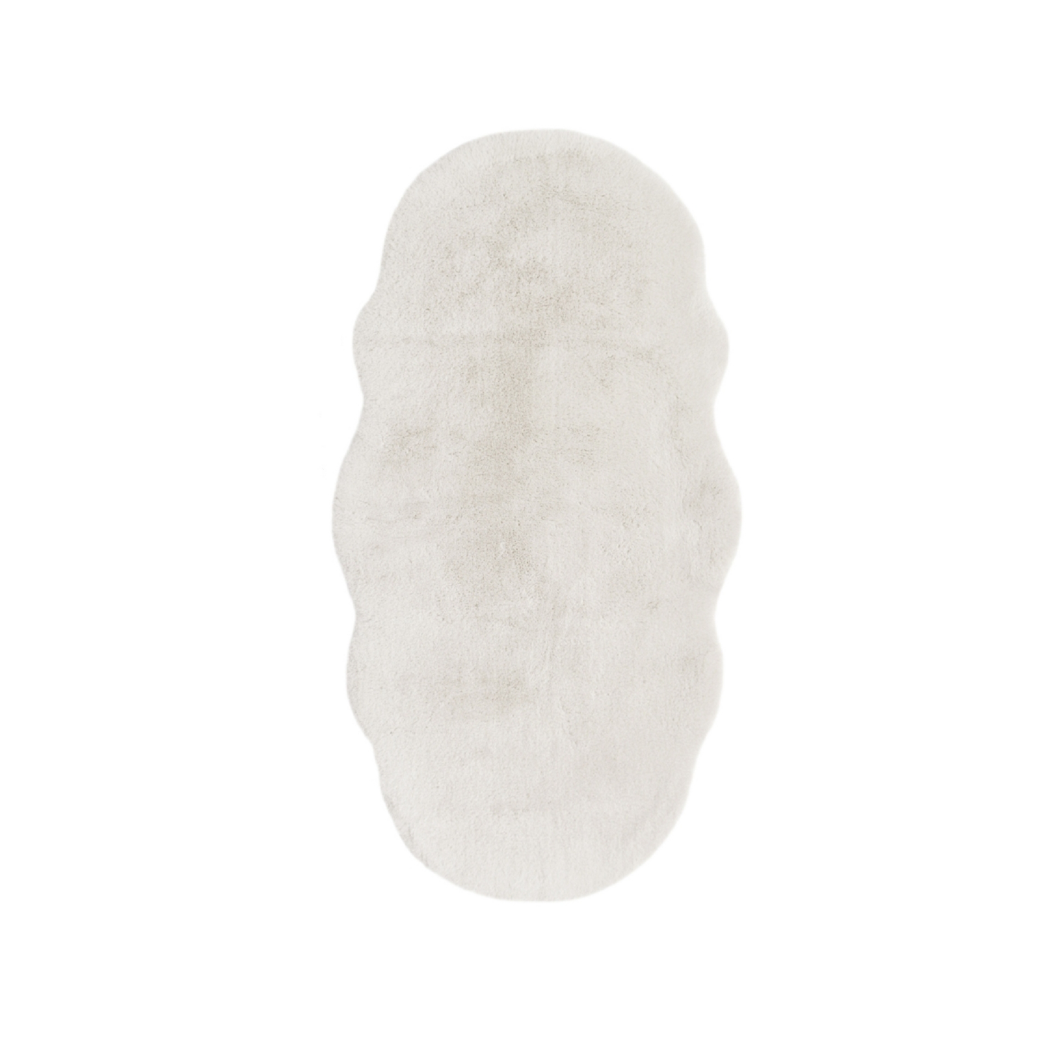 George Home Ivory Maker Luxury Fur Shaped Rug