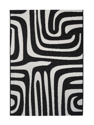 Homemaker Monochrome Zebra Print Indoor/Outdoor Rug | Home