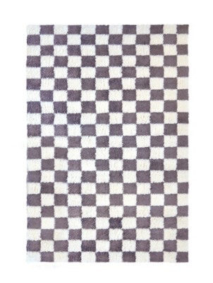 Homemaker Checkerboard Lilac Shaggy Rug | Home | George at ASDA