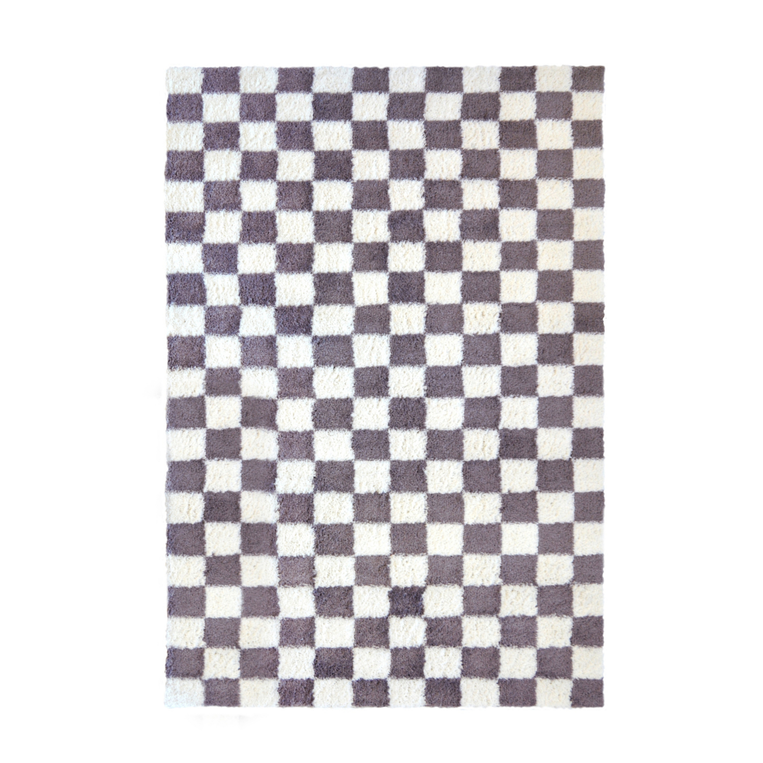 George Home Lilac Maker Checkerboard Shaggy Rug