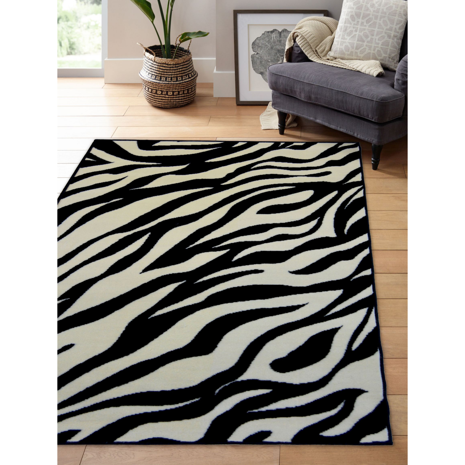 George Home Black & White Maker Maestro Zebra Rug