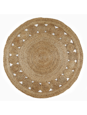 Aster Jute Circle Rug Home at ASDA
