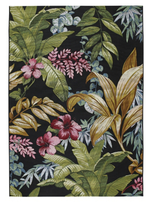 Tropico Multicoloured Tropical Leaf Indoor/ Outdoor Rug Home