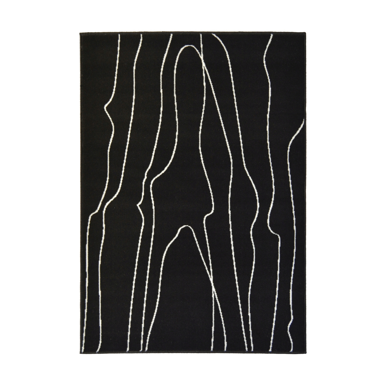 George Home Black Maker Maestro Linear Rug