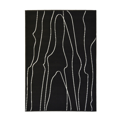 Maestro Linea Black 120 X 160cm Rug, Black