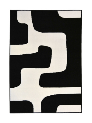 Homemaker Maestro Geo Blocks Rug Black | Home | George at ASDA