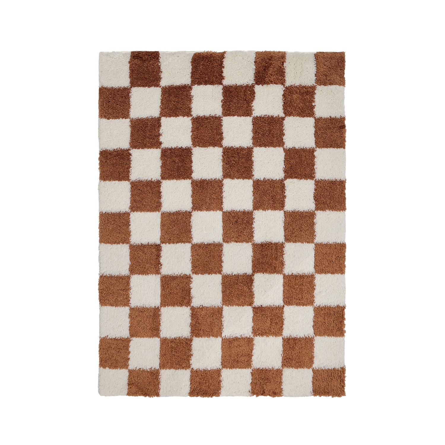 George Home Terracotta Maker Checkerboard Rug