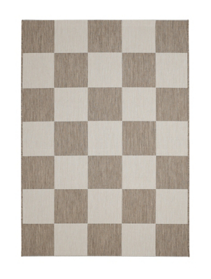 Homemaker Indoor/Outdoor Natural Checkerboard Rug | Home | George at ASDA