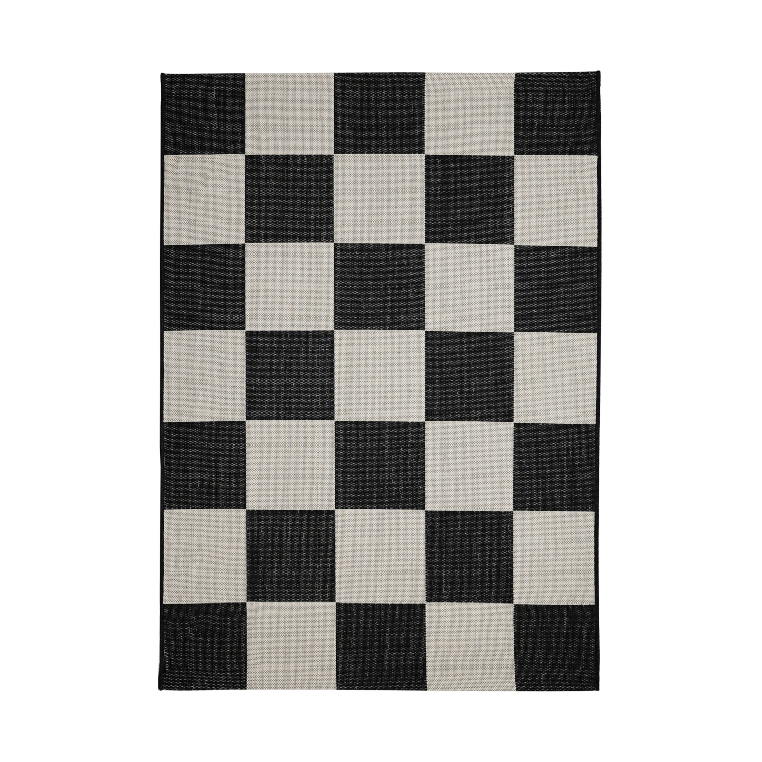 George Home Black & White Maker Indoor/Outdoor Checkerboard Rug