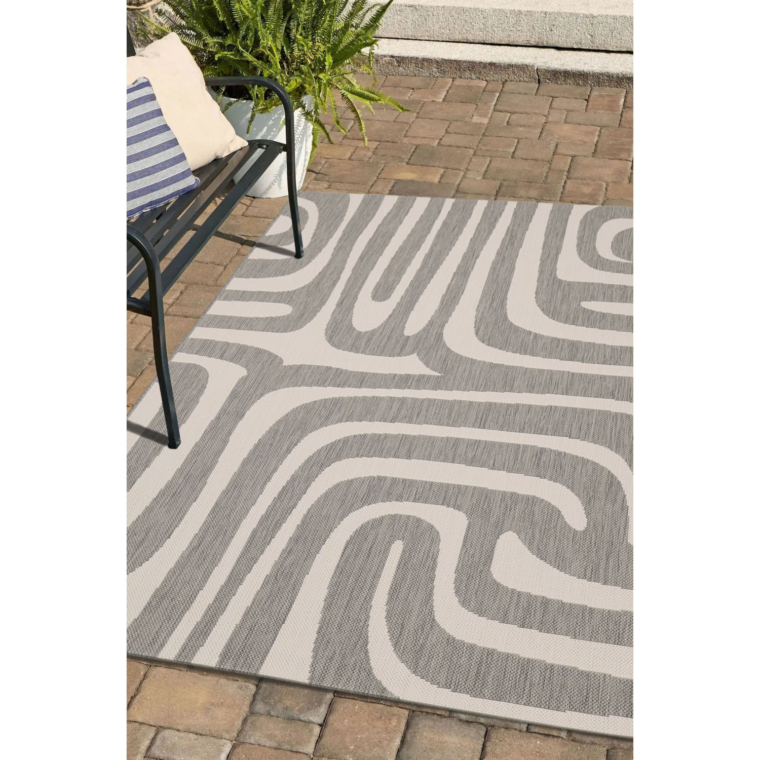 George Home Grey Maker County Zebra Rug