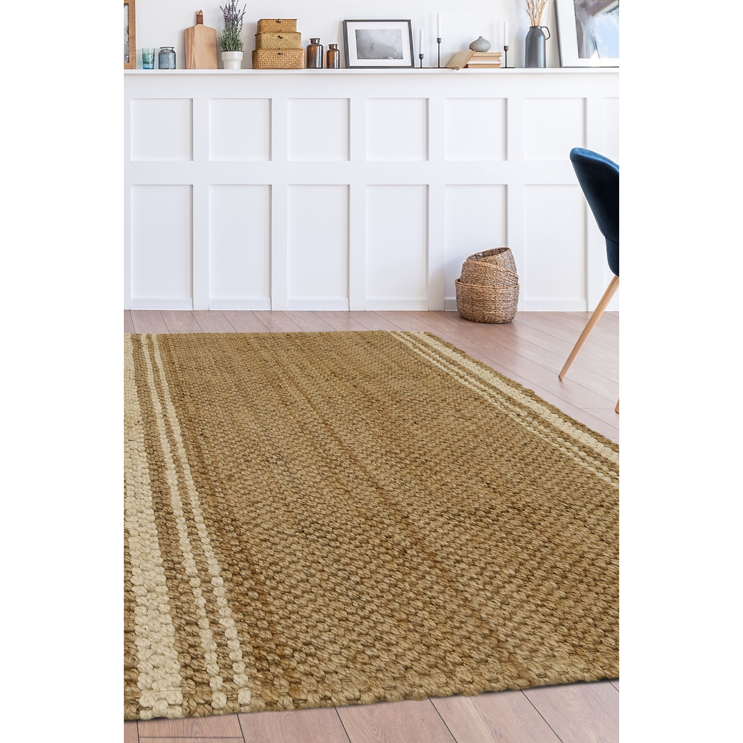 George Home Natural Maker Jute Stripe Rug